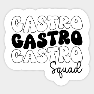 Gastro Squad Groovy Design For Doctor Gastroenterology Sticker